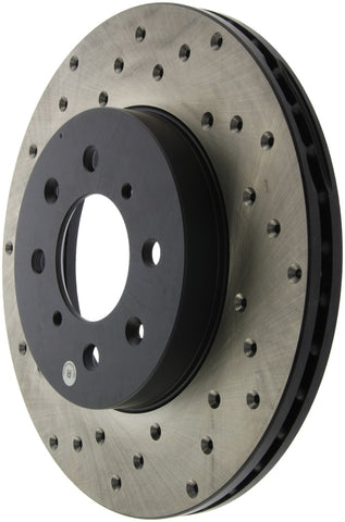 StopTech 90-01 Integra (EXC Type R) / 90-05 Honda Civic Cross Drilled Right Front Rotor - 128.40021R
