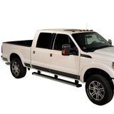 Putco 11-16 Ford SuperDuty - Crew Cab 6.5ft - (12pcs - 6.25in Wide) Black Platinum Rocker Panels - 9751454BP