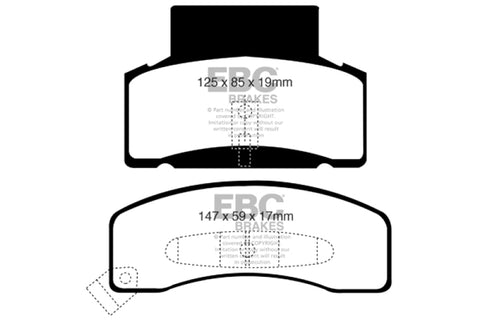 EBC 92-99 Chevrolet C30 DRW Greenstuff Front Brake Pads - DP61268