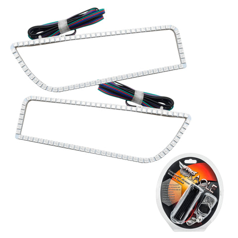Oracle 14-21 POLARIS RZR 1000 XP Headlight Halo Kit - ColorSHIFT - 2359-330
