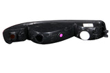 ANZO 1999-2006 GMC Sierra 1500 Euro Parking Lights Black w/ Amber Reflector - 511005