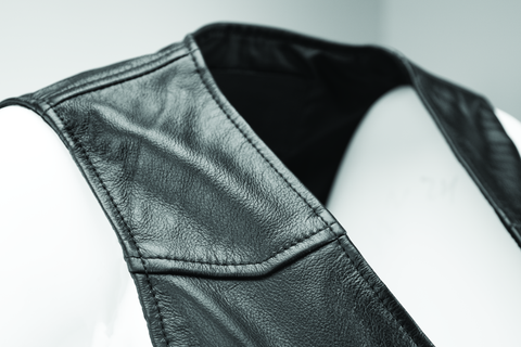 River Road Plains Leather Vest Black Womens - Small - 094412