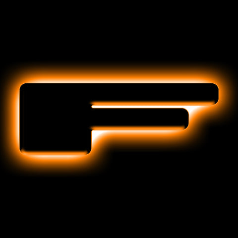 ORACLE Lighting Universal Illuminated LED Letter Badges - Matte Blk Surface Finish - F - 3141-F-005