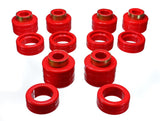 Energy Suspension Chevy Pickup 2&4Wd Body Mounts - Red - 3.4123R