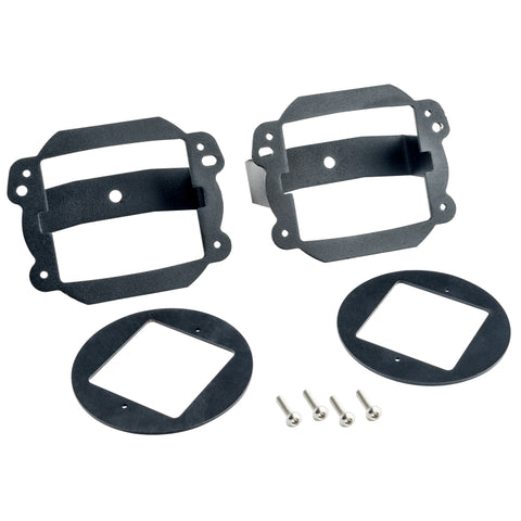 Oracle Jeep JK Fog Light to Cube Light Conversion Mount Brackets (Pair) w/ Bezel - 2179-504