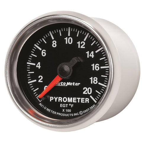Autometer GS 0-2000 degree F Full Sweep Electronic Pyrometer Gauge - 3845
