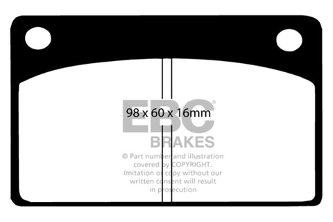 EBC 66-68 Volvo 140 1.8 Redstuff Front Brake Pads - DP3143C