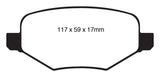 EBC 11-14 Ford Edge 2.0 Turbo Ultimax2 Rear Brake Pads - UD1377