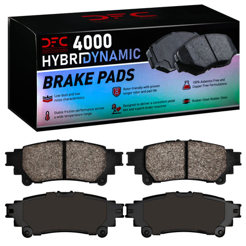 DFC 10-20 Toyota Sienna Rear 4000 Hybridynamic Brake Pads - 4000-1391-00
