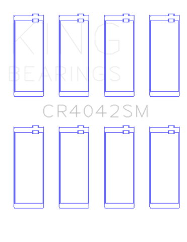 King Engine Bearings BMW M40B16/M40B18/M42B18/M43B16 1.6L 1.8L Performance Rod Bearing Set - CR4042SM