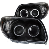 ANZO 2006-2009 Toyota 4Runner Projector Headlights w/ Halo Black - 111320