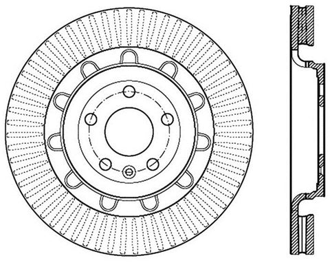 StopTech 2013-2016 Ford Taurus SHO Front Right Slotted Rotor - 126.65136SR