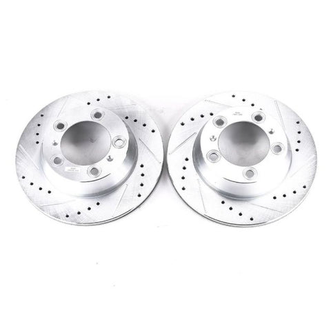 Power Stop 17-19 Porsche 718 Boxster Rear Evolution Drilled & Slotted Rotors - Pair - EBR1079XPR