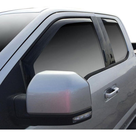 Westin 2015-2018 Ford F-150 SuperCab In-Channel Wind Deflector 4pc - Smoke - 72-37409