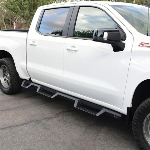 Westin 2019 Chevrolet Silverado/Sierra 1500 (5.5ft) Drop Wheel to Wheel Nerf Step Bars - Txt Black - 56-534685
