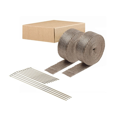 DEI Exhaust Wrap & Combo Tie Kit 2in x 50ft 2PK - Titanium - 95127