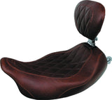 Mustang 97-07 Harley Rd King,06-07 Str Glide,00-05 Eagle Tripper Solo Seat Diamond Stitch - Brown - 76733