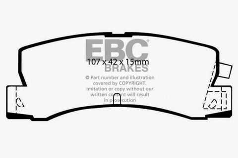 EBC 89-92 Geo Prizm 1.6 SL Greenstuff Rear Brake Pads - DP2629