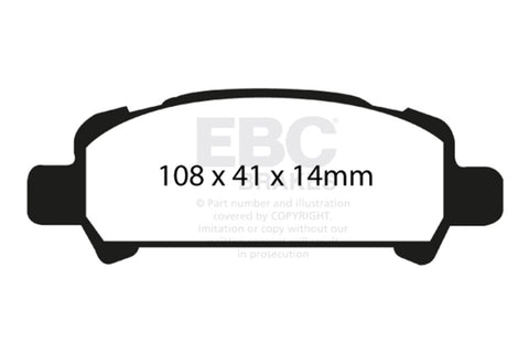 EBC Racing 02-06 Subaru Baja 2.5L RP-X Rear Brake Pads - DP81293RPX