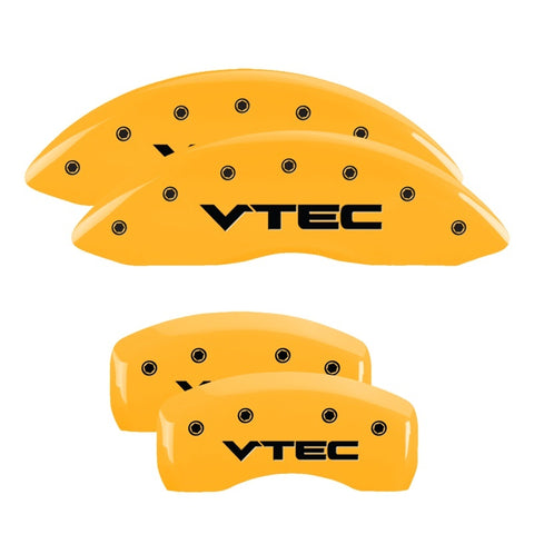 MGP 4 Caliper Covers Engraved Front Honda Engraved Rear H Logo Yellow finish black ch - 20107SHOHYL