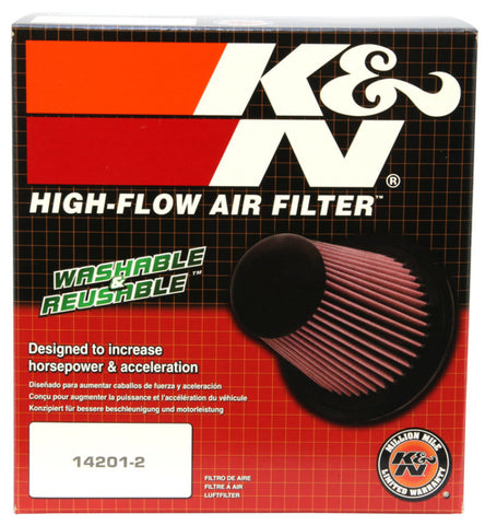 K&N 2-1/8in FLG O/S 4in X 3in 5in H OVAL (4 PER BOX) Universal Clamp-On Air Filter - RU-2754