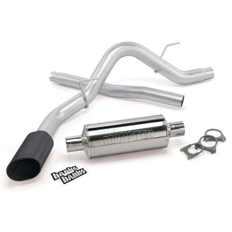 Banks Power 11-14 Ford F-150 3.5L EcoBoost/5.0 /6.2L Monster Exh Sys - SS Single Exh w/ Black Tip - 48761-B