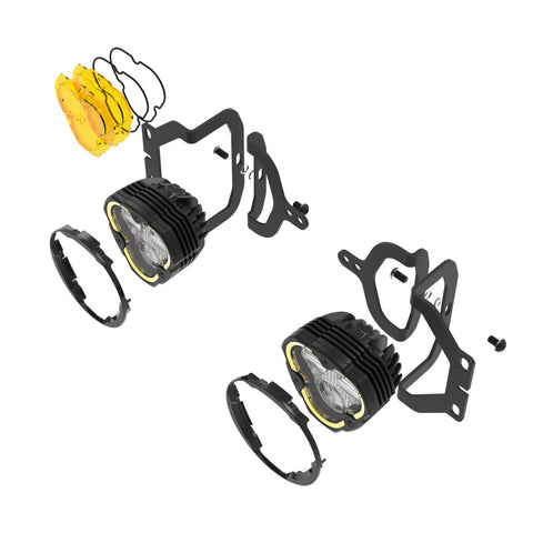 KC HiLiTES FLEX ERA 3 Dual Mode SAE Fog Lights - 2-Light Master Kit for Jeep JL/JT Sport Bumpers - 97148