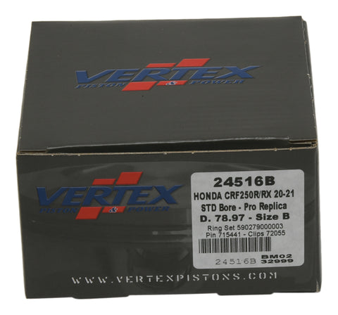 Vertex Piston 20-21 Honda CRF 250 R 250cc Forged Replica Piston Kit - 24516B