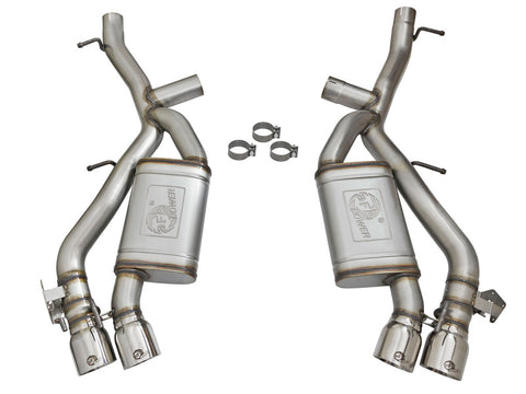 aFe MACHForce XP 3in 304 SS Axle-Back Dual Exhaust (NPP) w/ Polished Tips 16-17 Camro SS V8-6.2L - 49-34068-P