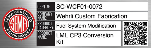 Wehrli 11-16 Chevrolet 6.6L LML Duramax CP3 Conversion Kit - WCF100260