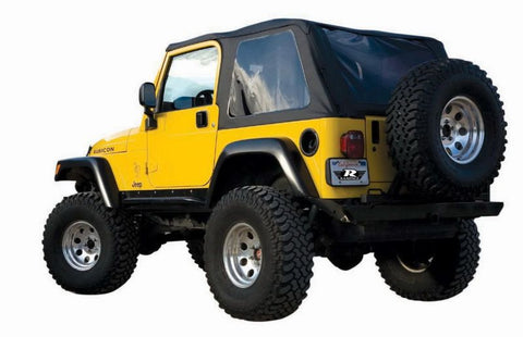 Rampage 1997-2006 Jeep Wrangler(TJ) Excludes LJ Unlimited Frameless Soft Top Kit - Black Diamond - 109735