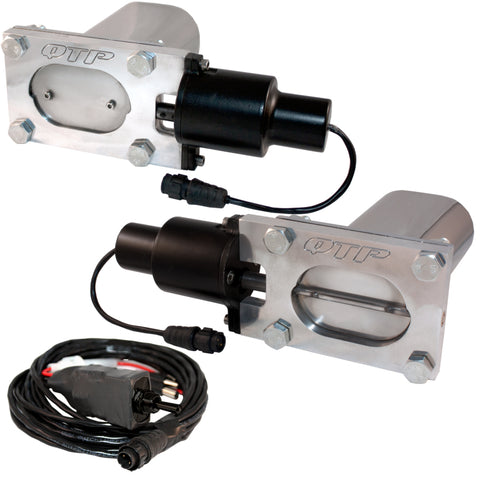QTP Bolt-On QTEC Dual Low Profile Oval Electric Cutout Valves - Pair - QTEC66