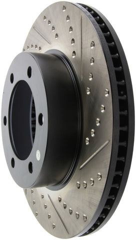 StopTech 00-06 Toyota Tundra / 01-07 Toyota Sequoia Front Left Slotted & Drilled Rotor - 127.44118L