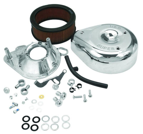 S&S Cycle 93-99 BT/91-03 Sportster Models Teardrop Air Cleaner Kit for S&S Super E/G Carb - 17-0404