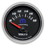 Autometer Mopar 52.4mm SSE 8-18 Volts Voltmeter Gauge - 880021