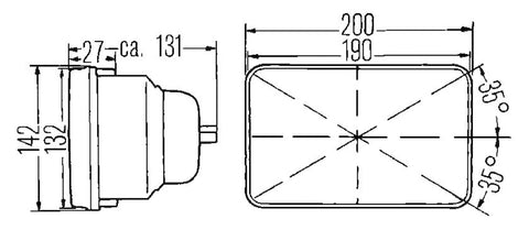 Hella Headlamp Insert Esh Fa Gn Mgs12 (Single) - 003427861