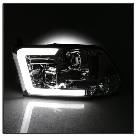 Spyder 09-16 Dodge Ram 1500 V2 Projector Headlights - Halogen - DRL - Chrome (PRO-YD-DR09V2-LBDRL-C) - 5084828