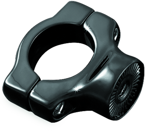 Kuryakyn Side Mount License Plate Holder Clamp 86-17 Softails Gloss Black - 3116