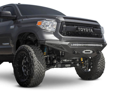 Addictive Desert Designs 2014+ Toyota Tundra Stealth Fighter Front Bumper w/Winch Mount & Sensors - F741422860103