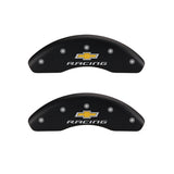 MGP 4 Caliper Covers Engraved Front & Rear Bowtie Red finish silver ch - 14231SBOWRD