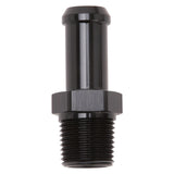 Edelbrock Hose End Straight 3/8In NPT to 1/2In Barb Black Anodize - 8114