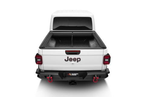 Rugged Ridge 20-22 Jeep Gladiator w/Trail Rail Sys Armis Tonneau Cover w/Max Track - Tex. Blk - 13550.35