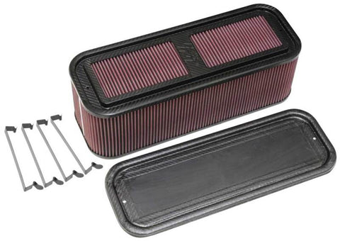 K&N Custom Racing Assembly 19in x 6.5in Carbon Fiber Air Filter - 100-8570