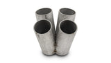 Vibrant 4 into 1 SS Turbo Mani Collector for T3 T3/T4 in Flange 48mm Pipe OD 3in tall 72mmx48mm out - 2451