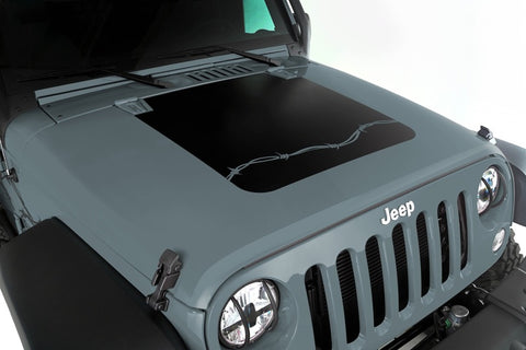 Rugged Ridge Hood Decal Barbed Wire 07-18 Jeep Wrangler - 12300.12