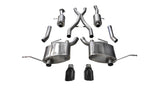 Corsa 2011-2021 Jeep Grand Cherokee Black 2.5in Dual Rear Exit Cat-Back Exhaust - 14991BLK