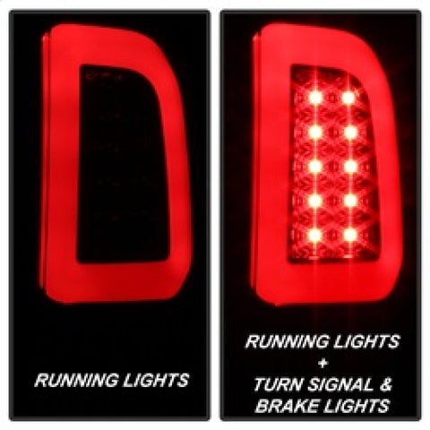 Spyder 08-16 Ford Super Duty F-250 V3 Light Bar LED Tail Lights - Blk Smoke ALT-YD-FS07V3-LBLED-BSM - 5084729