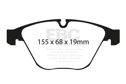 EBC Racing 08-10 BMW M3 4.0L (E90) RP-X Front Brake Pads - DP81449RPX