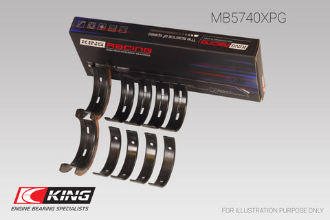 King Subaru EJ20/EJ22/EJ25 Housing Bore + .005 (Size 0.25) Main Bearing Set - MB5740XPG0.25