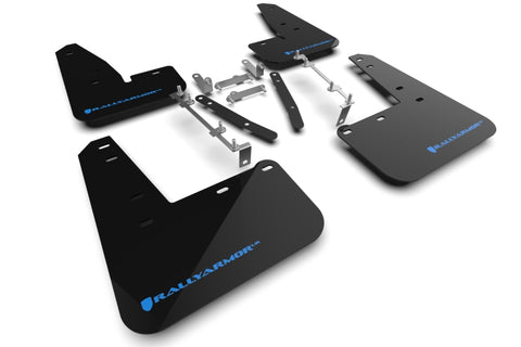 Rally Armor 23-26 Toyota GR Corolla Black Mud Flap w/Light Blue Logo - MF89-UR-BLK-NB